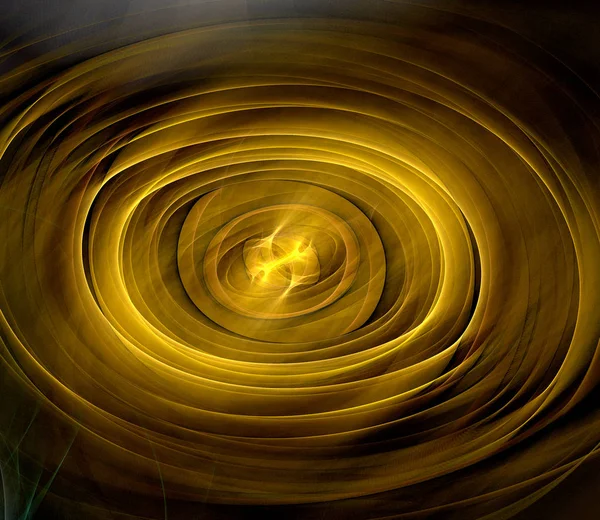 Abstrakcja Fraktal tło owalny kształt. Odcienie złota — Zdjęcie stockowe