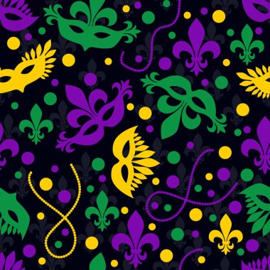 Mardi gras kavramı seamless modeli