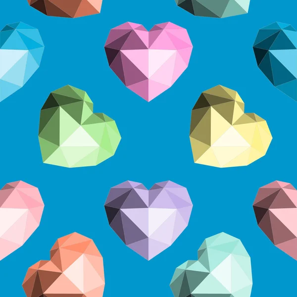 Origami καρδιά. Απρόσκοπτη διάνυσμα μοτίβο — Διανυσματικό Αρχείο