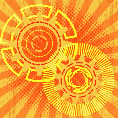 1 Mayıs İşçi Bayramı. Retro arka plan. Tekno tasarım