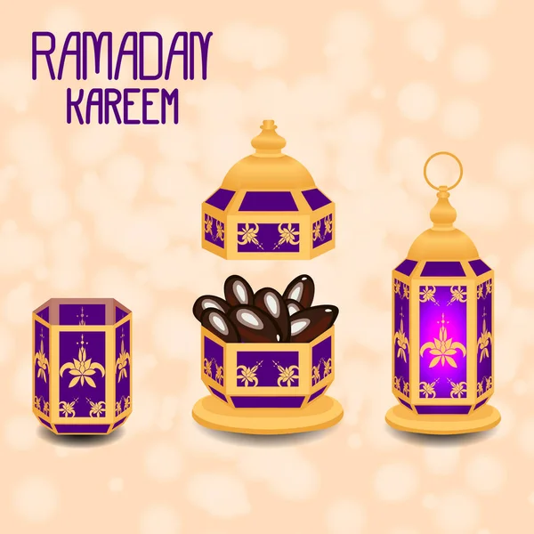 Ramadan Kareem. Concept de vacances islamiques — Image vectorielle