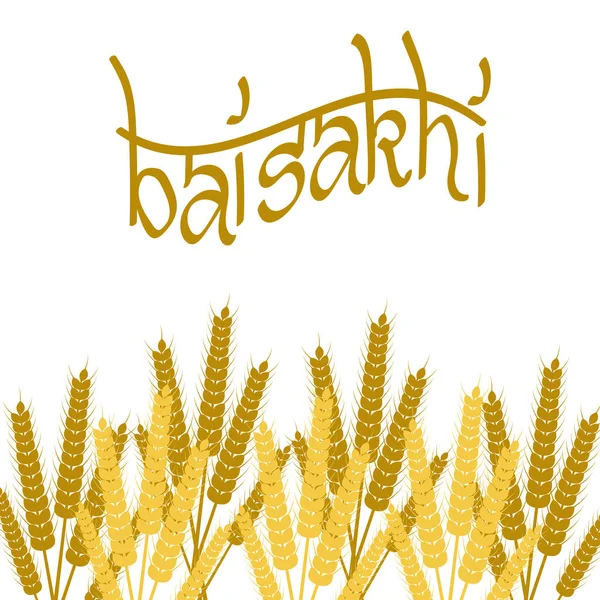 Vacaciones Baisakhi. Año Nuevo de los Sikhs . — Archivo Imágenes Vectoriales