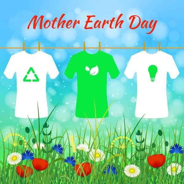 Día Internacional de la Madre Tierra — Vector de stock
