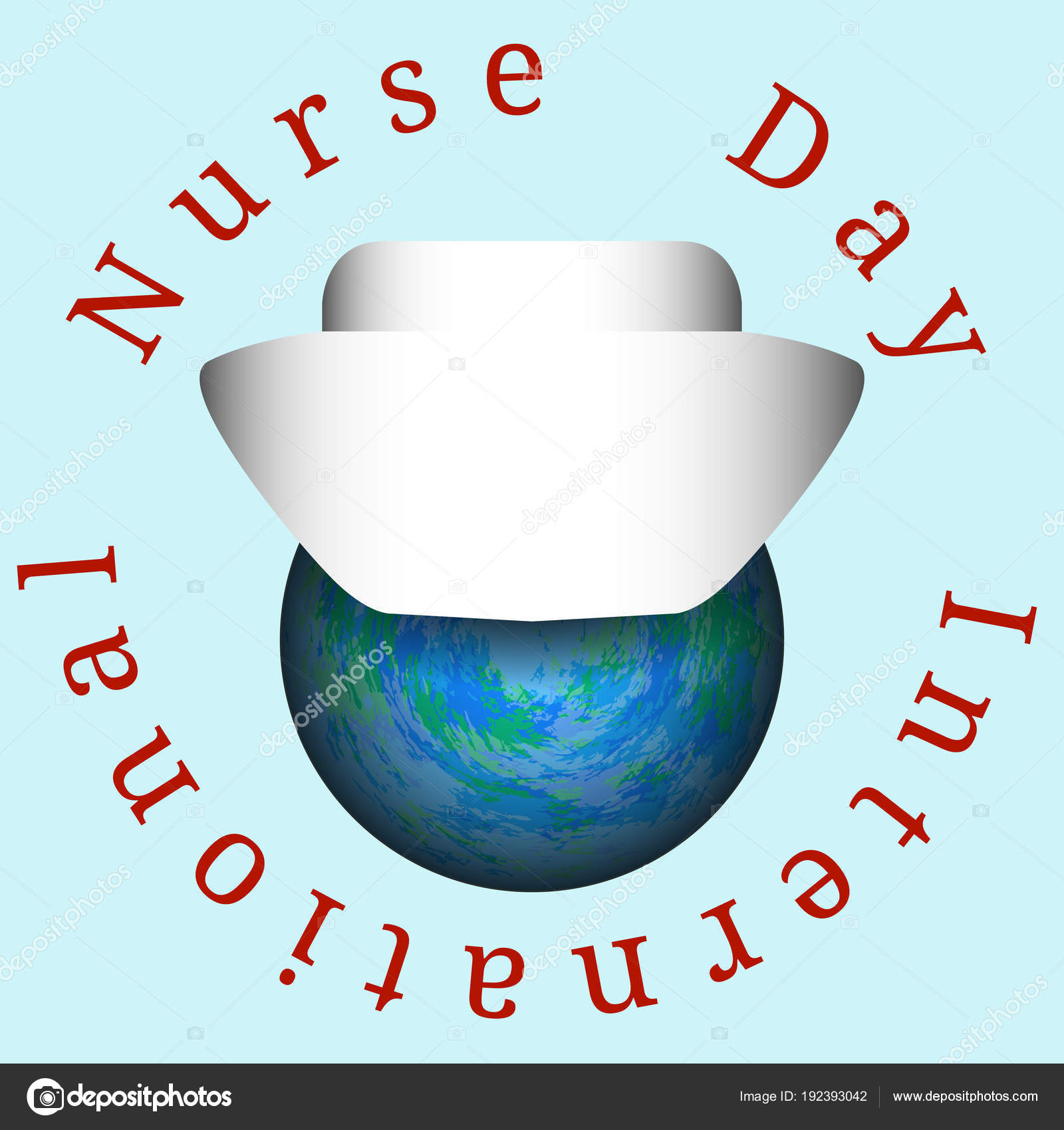 International Nurses Day Nurses Cap Dressed On Earth Stock