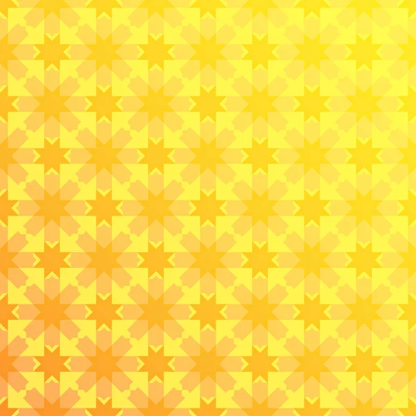 Arabeske geometrische nahtlose florale gelbe Muster — Stockvektor