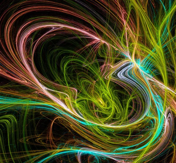 Energy colored stripes light fast, black background. — Stock Photo, Image