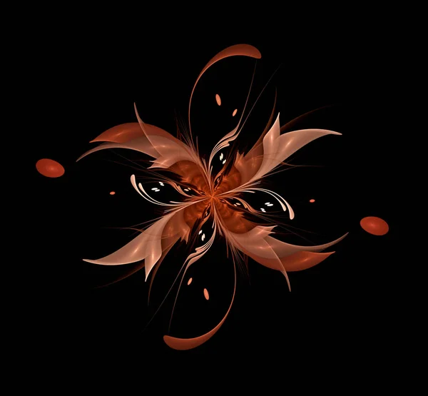 Fraktal streszczenie kwiat wstążki beżowy — Zdjęcie stockowe