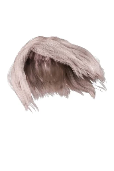Рендеринг Ілюстрація Коротке Світле Волосся Ізольованому Білому Тлі — стокове фото