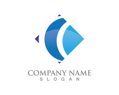 İş finans logosu - vektör konsepti çizimi