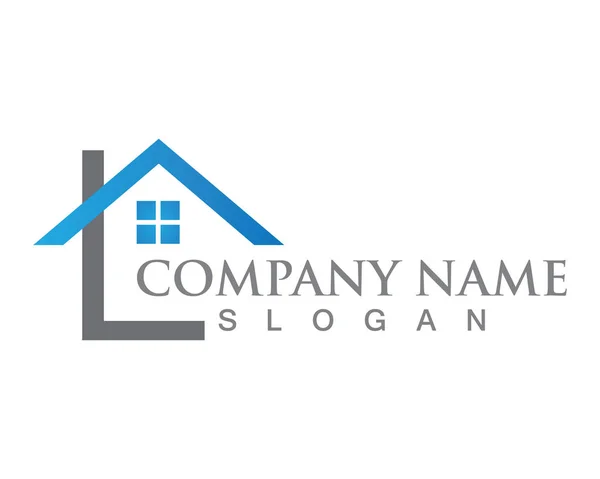 Inmobiliaria, Propiedad y Construcción Diseño de Logo para empresa signo corporativo — Vector de stock