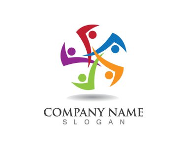 Evlat Edinme ve Toplum Bakımı Logo şablonu vektör simgesi