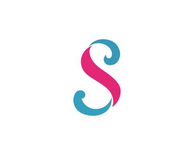 S harfli şirket logosu tasarım vektörü
