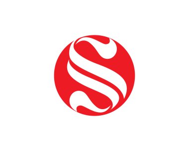 S harfli şirket logosu tasarım vektörü