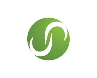 S harfli şirket logosu tasarım vektörü