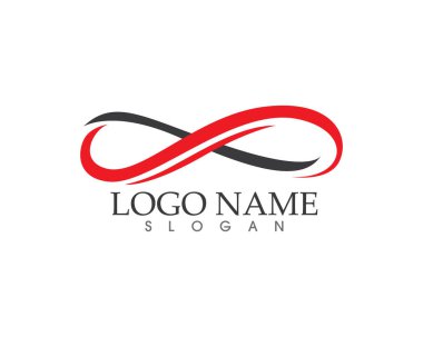 Sonsuzluk logosu ve sembol şablonu