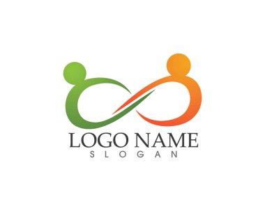 Sonsuzluk logosu ve sembol şablonu