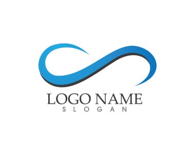 Sonsuzluk logosu ve sembol şablonu