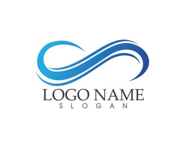 Sonsuzluk logosu ve sembol şablonu