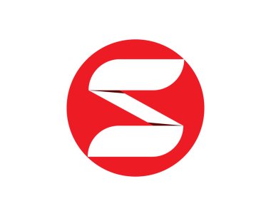S harfli şirket logosu tasarım vektörü
