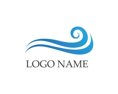 Deniz veya okyanus dalgaları, mavi su, sıçrama ve fırtına, vektör illüstrasyon