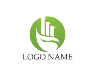 İş finans logosu - vektör konsepti çizimi