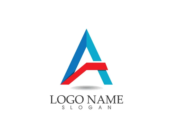 Una carta Logo Plantilla de Negocios Icono de Vector — Vector de stock