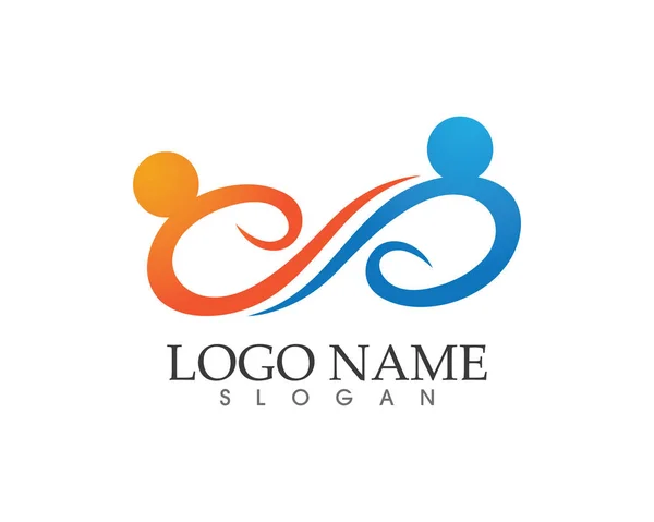 Infinito logotipo y plantilla de símbolo — Vector de stock