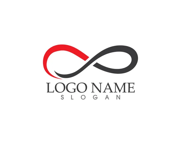 Logo infinito e modello di simbolo — Vettoriale Stock