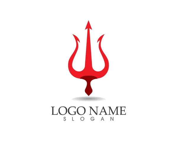 Magic trident logo and symbols — Stock Vector