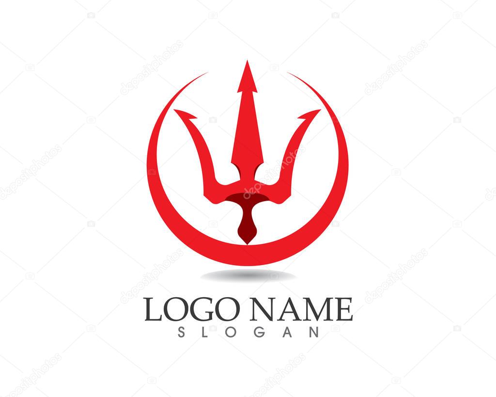 Magic trident logo and symbols