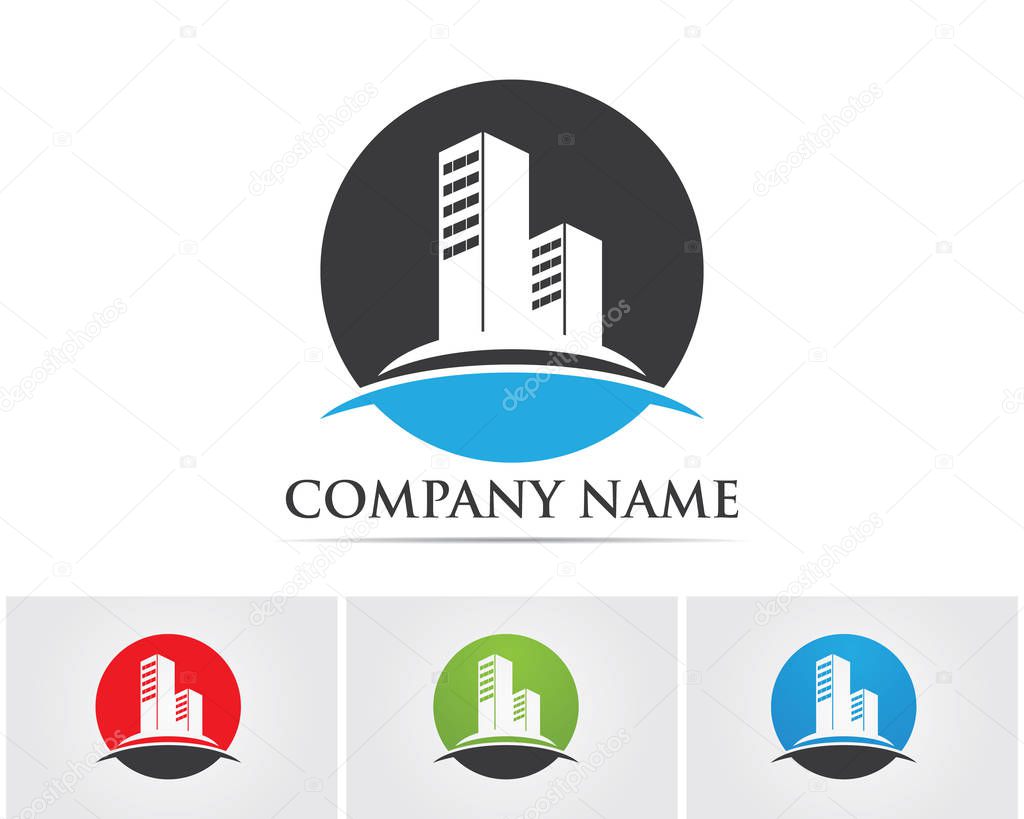 Real estate and home buildings logo icons template