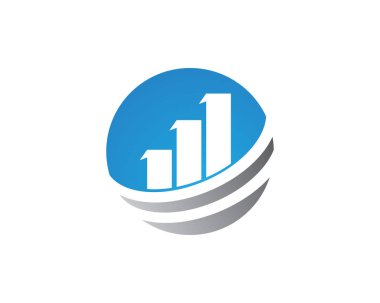 İş finans logosu - vektör konsepti çizimi