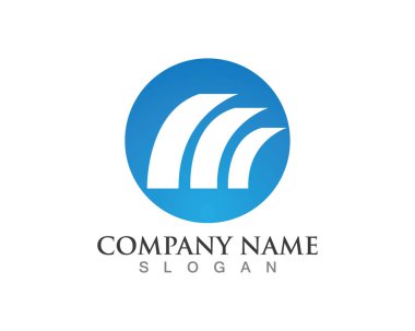 İş finans logosu - vektör konsepti çizimi