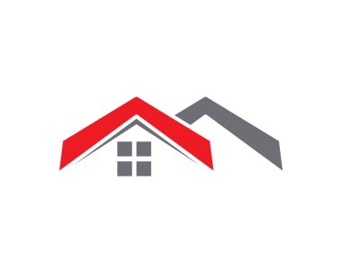 Emlak ve ev binaları logo simgeleri şablonu