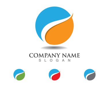 İş finans logosu - vektör konsepti çizimi