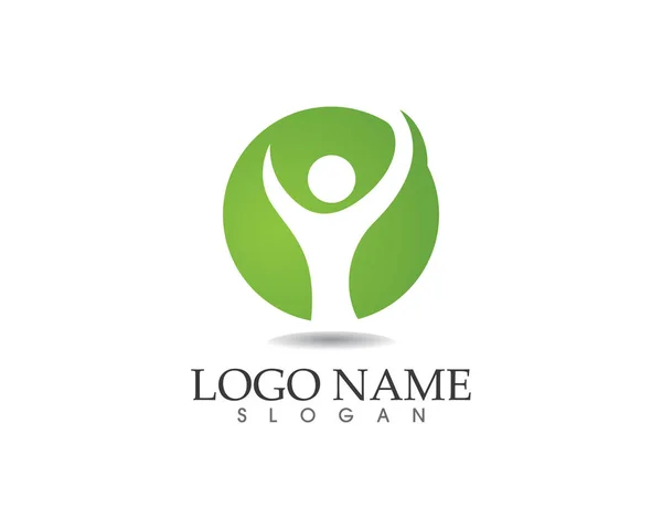 Logo und Symbole des Gesundheitswesens und der Gemeinschaft — Stockvektor