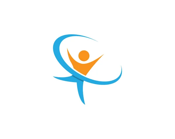 Logotipo de salud de las personas logo comunitario — Archivo Imágenes Vectoriales