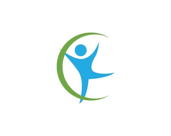 Logotipo de salud de las personas logo comunitario — Vector de stock
