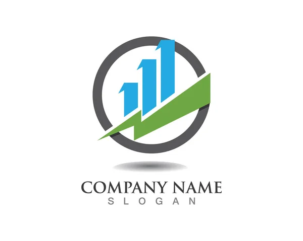 Logo de finanzas empresariales - ilustración del concepto vectorial — Vector de stock