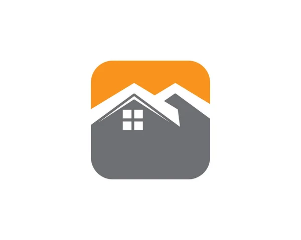Emlak ve ev binaları logo simgeleri şablonu — Stok Vektör