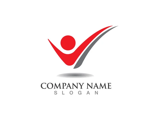 Logotipo de saúde das pessoas logotipo do grupo comunitário — Vetor de Stock