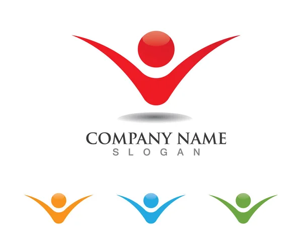 Logo della comunità logo salute delle persone logo — Vettoriale Stock