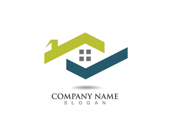 Huis bouwen logo vector sjabloon pictogrammen — Stockvector
