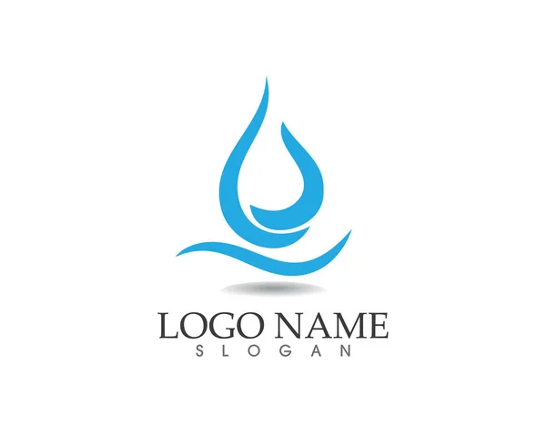 Su damla logo vektör simgeler kalıp