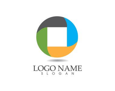 Topluluk insanlar grubu logo ve vektör şablonu