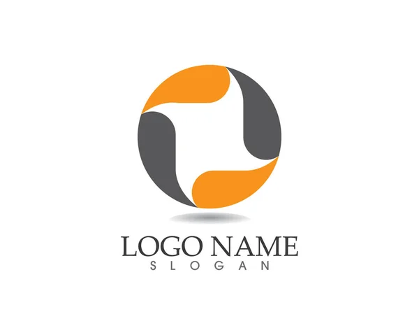 Logo círculo de negocios y plantilla de símbolos — Archivo Imágenes Vectoriales