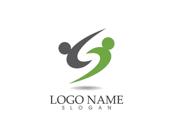 Grupo de personas de la Comunidad logotipo y plantilla vectorial — Archivo Imágenes Vectoriales