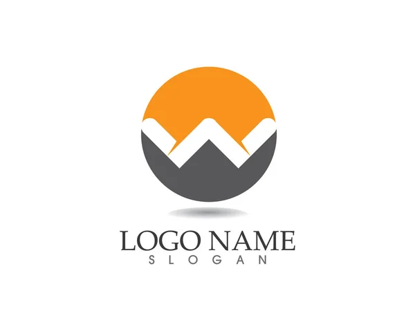 W brieven logo en symbolen — Stockvector