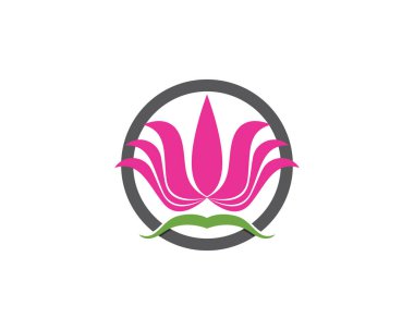 Sağlık, Spa ve Yoga için Lotus çiçek işareti. Vektör çizim