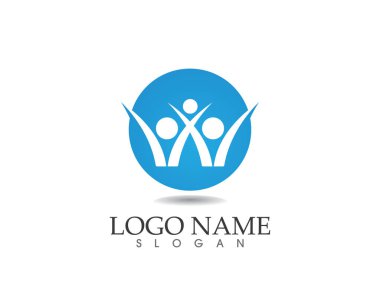 Topluluk takım logosu seviyorum grup insanlar vektör